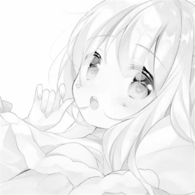 黑白系女生动漫头像