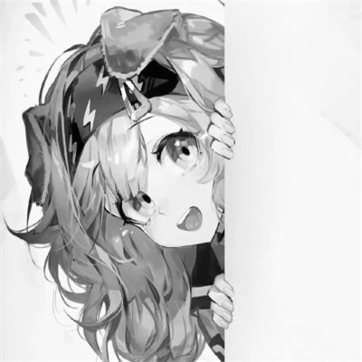 黑白系女生动漫头像