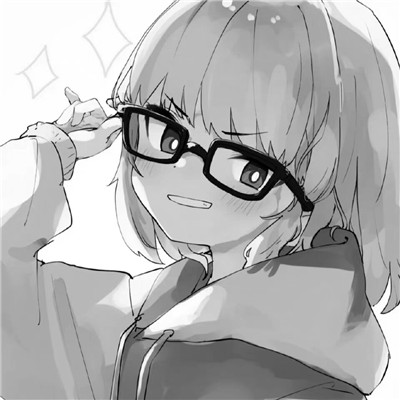 黑白系女生动漫头像