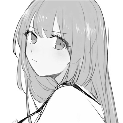 黑白系女生动漫头像