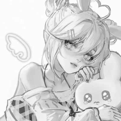 女头像ins风漫画黑白