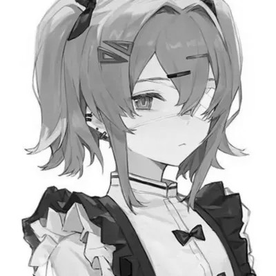 黑白日漫女头像