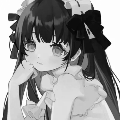 黑白日漫女头像