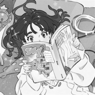 黑白日漫女头像