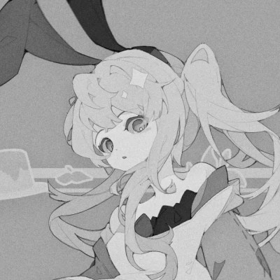 黑白日漫女头像