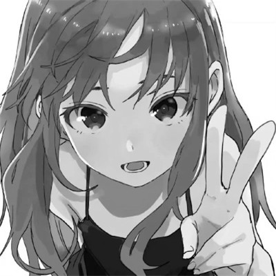 黑白日漫女头像
