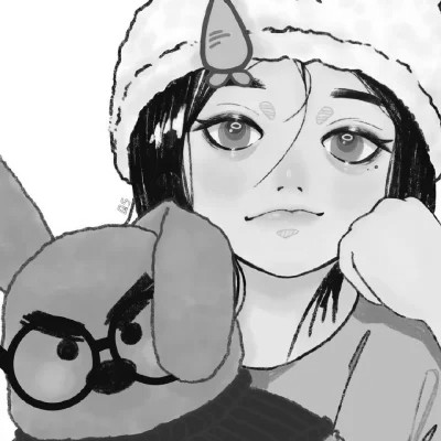 黑白日漫女头像