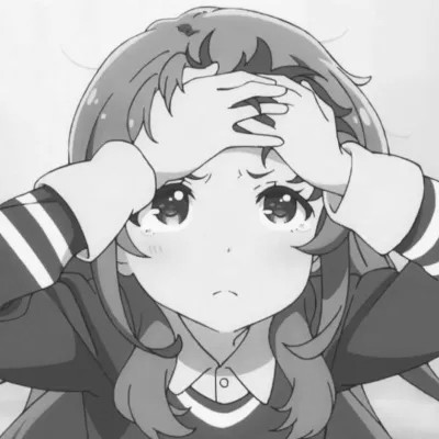 黑白日漫女头像