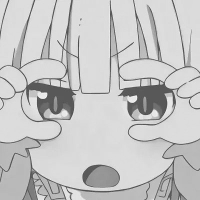 黑白日漫女头像
