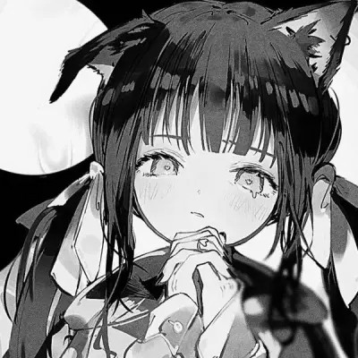 黑白日漫女头像