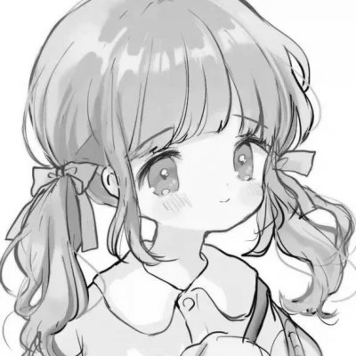 黑白日漫女头像
