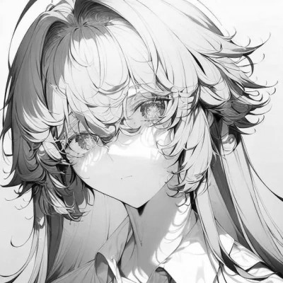 黑白日漫女头像
