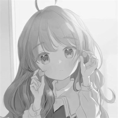 黑白日漫女头像