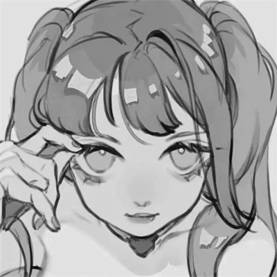 黑白日漫女头像