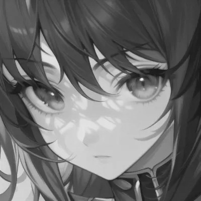 黑白日漫女头像