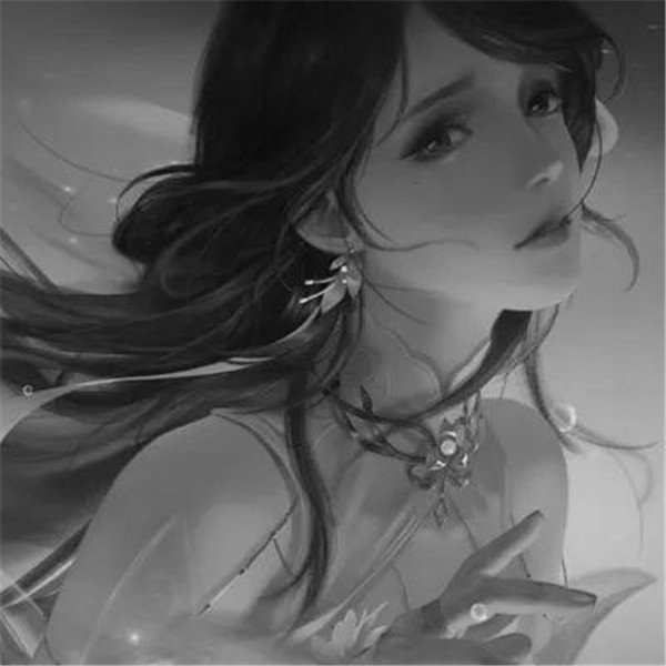 黑白动漫女生成熟个性头像