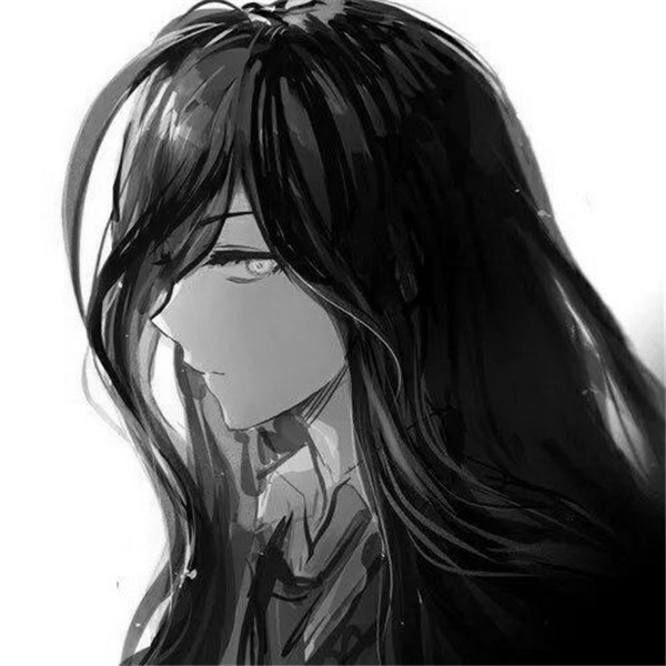 黑白动漫女生成熟个性头像