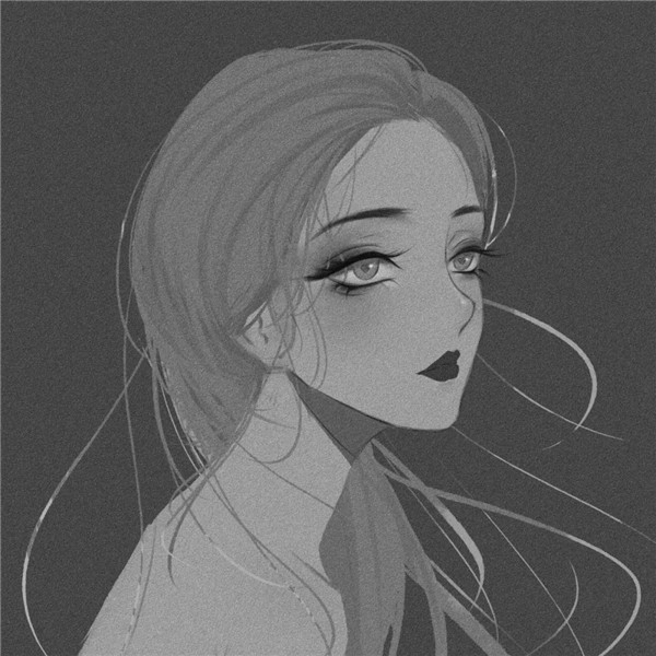黑白动漫女生成熟个性头像