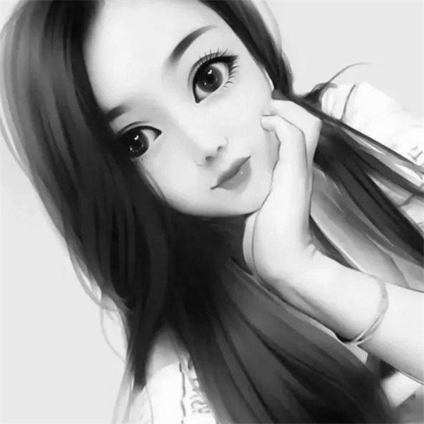 黑白动漫女生成熟个性头像
