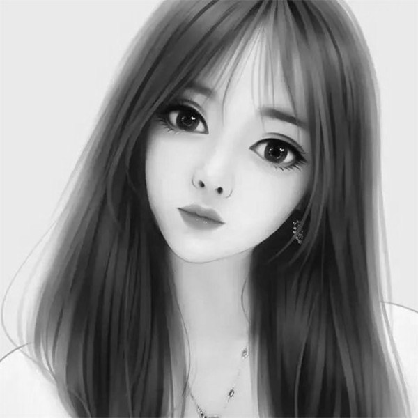 黑白动漫女生成熟个性头像