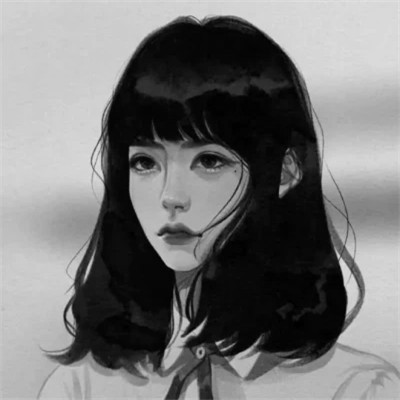 酷拽动漫女头霸气黑白高冷