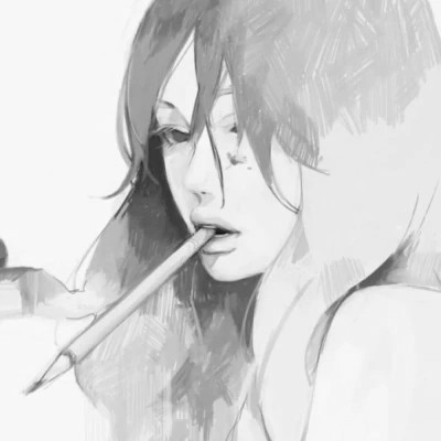 酷拽动漫女头霸气黑白高冷