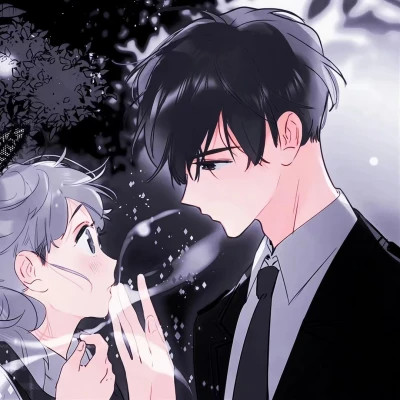 动漫男女头像一对情侣漫画