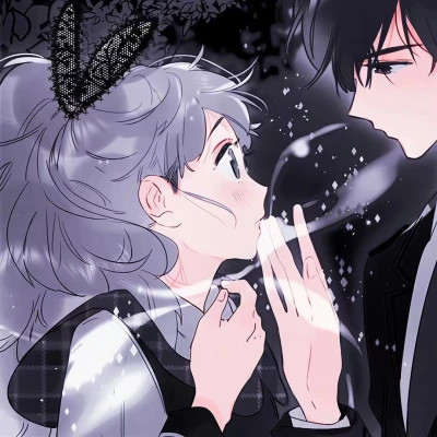动漫男女头像一对情侣漫画