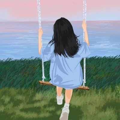 手绘很优质的一男一女情侣头像