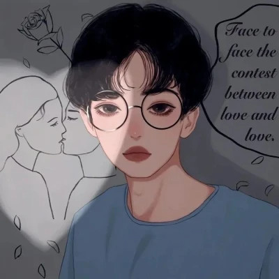 手绘很优质的一男一女情侣头像