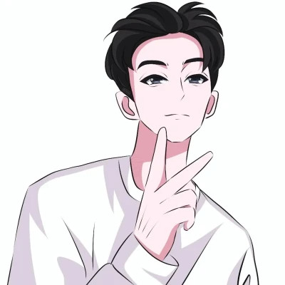 手绘很优质的一男一女情侣头像