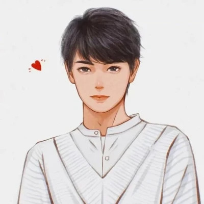 手绘很优质的一男一女情侣头像
