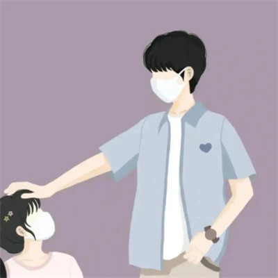 手绘很优质的一男一女情侣头像