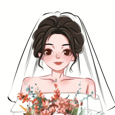 一男一女高质量好看手绘情侣头像