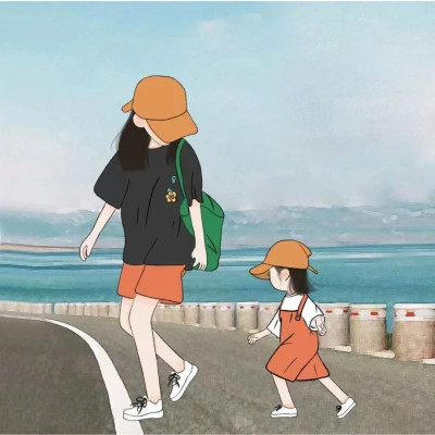 微信一男一女手绘新款情侣头像