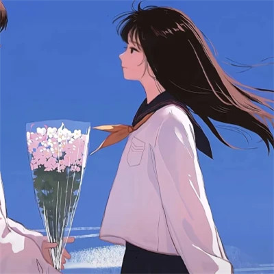 情侣头像高清手绘一男一女