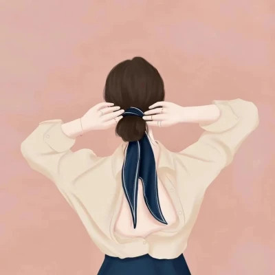 情侣头像高清手绘一男一女