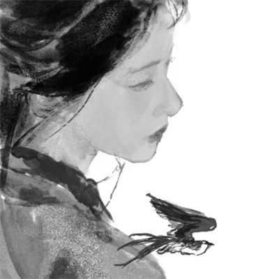 黑白高冷女生头像