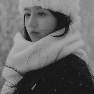 黑白高冷女生头像