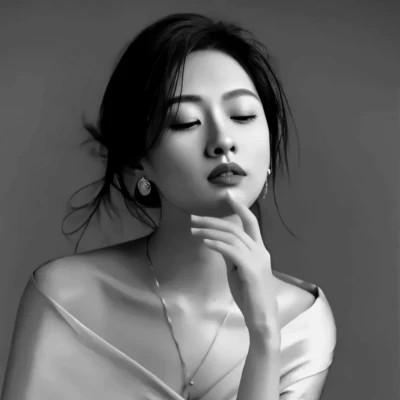 黑白美女高冷头像