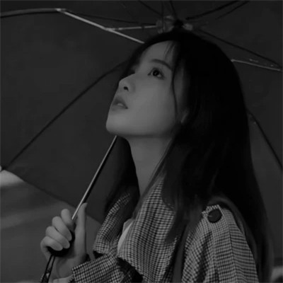 黑白高冷微信头像女