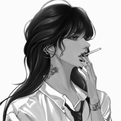 黑白高冷微信头像女