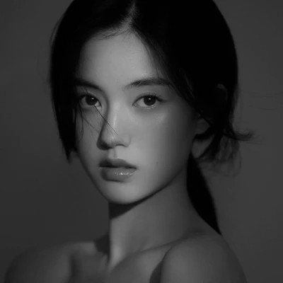 女生最酷的照片头像黑白