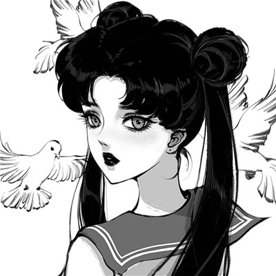 黑白头像女生冷酷霸气动漫