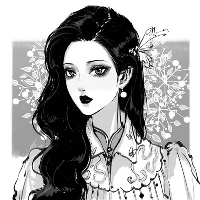 黑白头像女生冷酷霸气动漫
