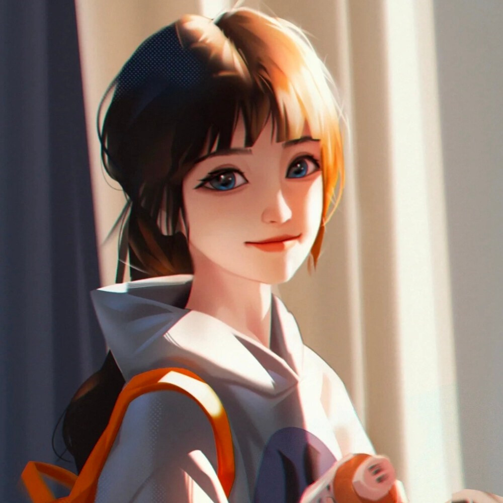 超火ins插画女生头像