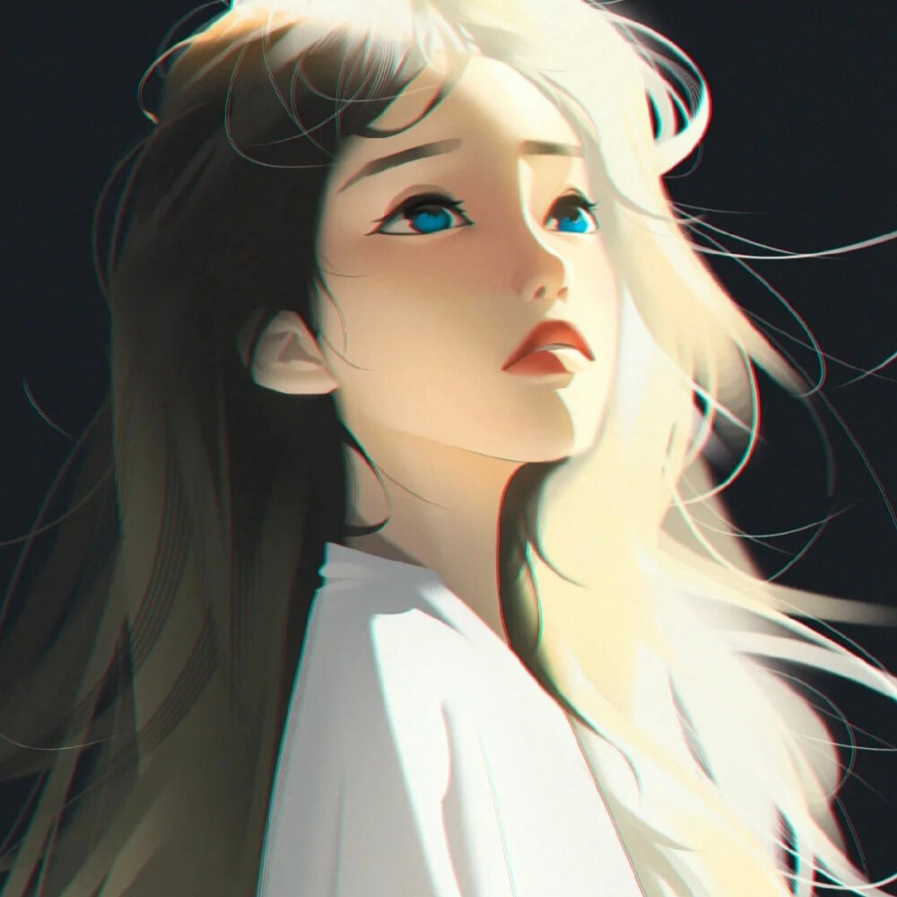 超火ins插画女生头像
