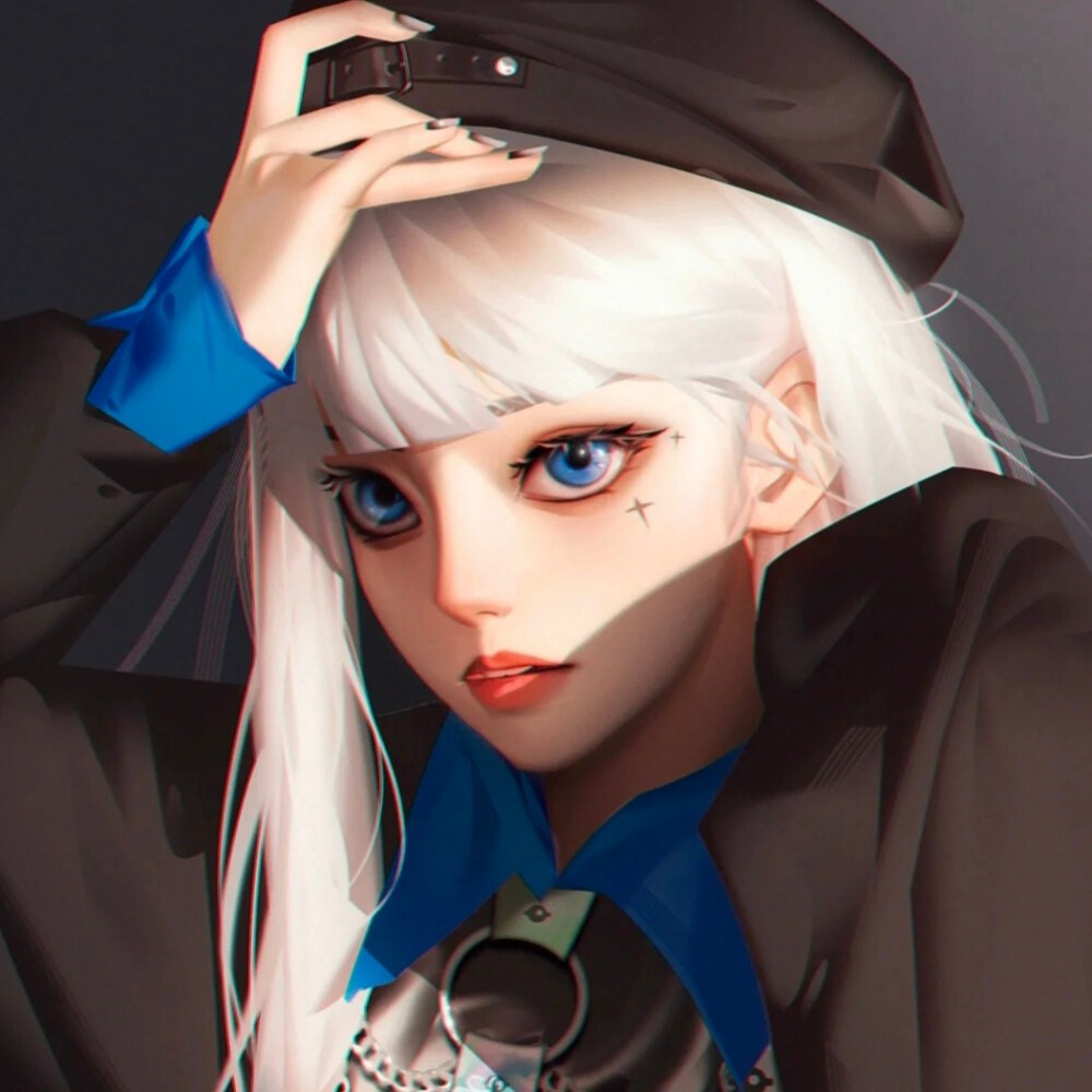 超火ins插画女生头像