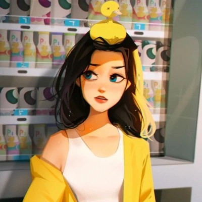 插画女生手绘图片唯美头像