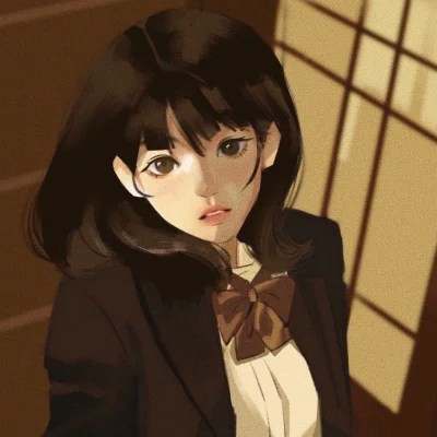 插画女生手绘图片唯美头像
